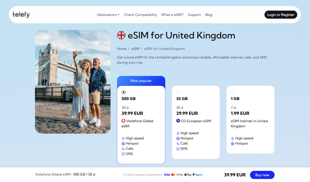 Telefy eSIM UK