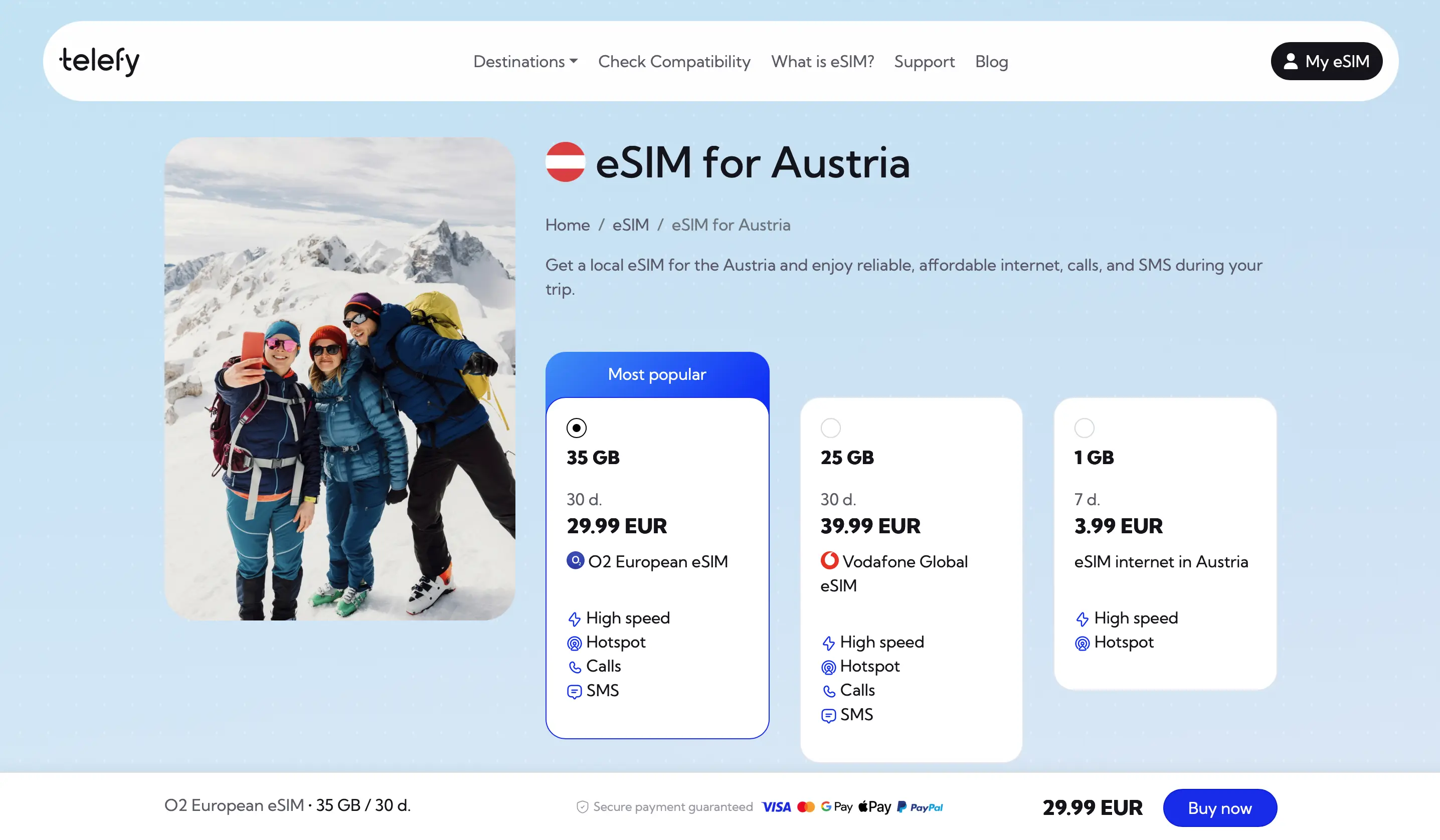 Telefy eSIM Austria